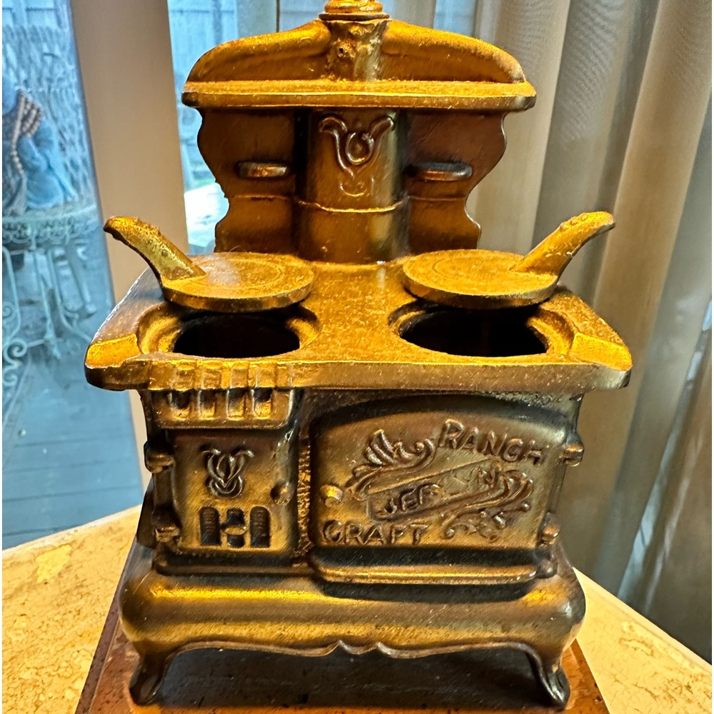Ranch Craft original brass miniature stove lamp with shade.